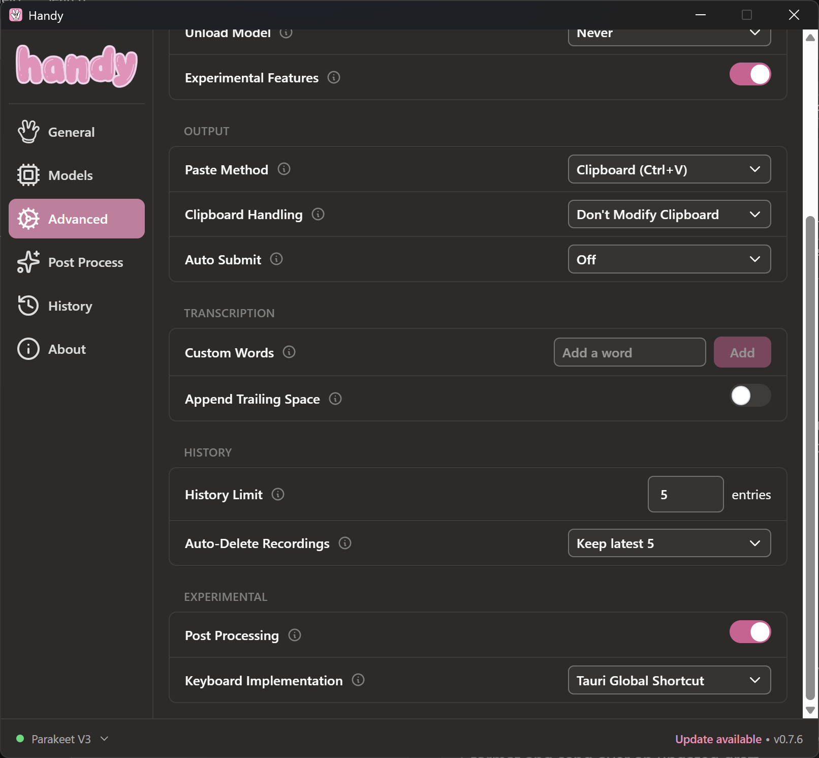 Handy advanced option page 2